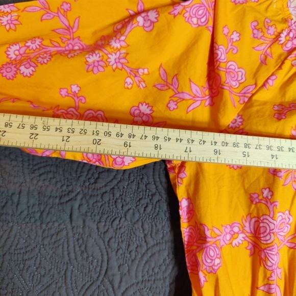 J CREW Floral Tiered A Line Sun Dress Women’s 12 Orange Pink Colorful Vacation - Picture 10 of 12